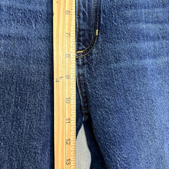 Guess Womens Preppy Hipster High Rise Cropped Mom Denim Jeans Size 27 Frayed Hem - Picture 5 of 9